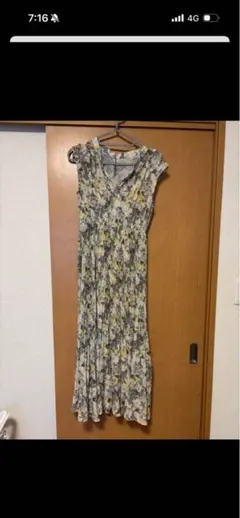 COCODEAL 花柄ノースリーブロングワンピース キャミソールセット