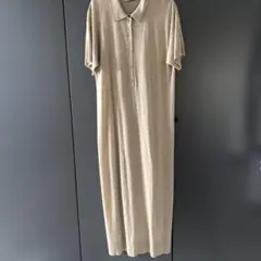 【美品】ZARA ポロネック ニットワンピース S キャミソール　インナー付き