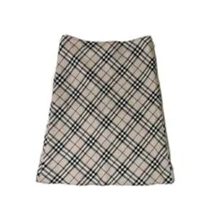 burberry blue lable チェック柄 ベージュ ひざ丈スカート
