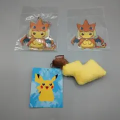 メガリザードンYのポンチョを着たピカチュ キーホルダー ステッカー