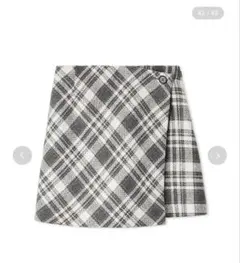 【新品未使用】リリーブラウン ロービングチェックスカショーパン グレー