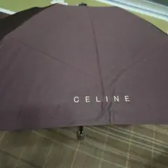 CELINE 晴雨兼用 UVカット加工日傘 トリオンフ総柄 刺繍 レース 黒