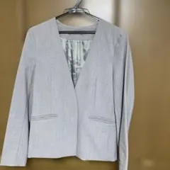 GU. ノーカラージャケット グレー