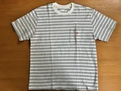 DANTON ホワイト ブラック ストライプ Tシャツ 42