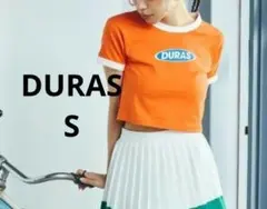 DURAS デュラス トップス クロップリンガーTシャツ 半袖 ショート丈 Sのサムネイル