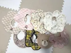 女の子スタイ8枚セット　プティマイン　べべ　今治タオルなど