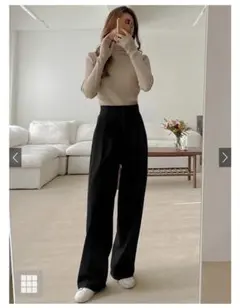 センタープレスストレートパンツ