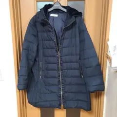 ネイビー ロングコート LL