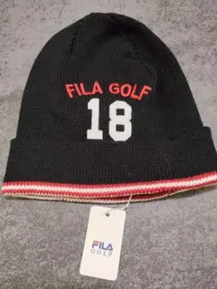 FILA GOLF ニット帽 18 黒
