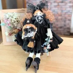 ハンドメイドドール☆カントリードール☆魔女さん☆バッグチャーム☆キーホルダー☆のサムネイル