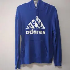 ♡ 青 フーディー ロゴ入り