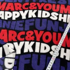 英字柄 両面起毛 フリース 生地