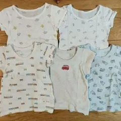 西松屋 80サイズ メッシュ素材 半袖肌着 ５枚