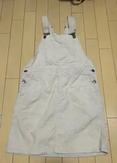 WEGOコットンストライプサロペット（アイボリー）