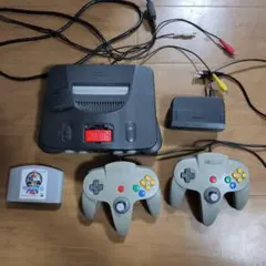 NINTENDO64 本体 ブラック マリオカート コントローラー　拡張パック付