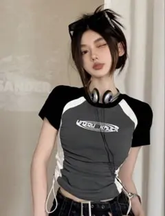 クロップド丈 Tシャツ レディース