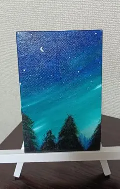 手描きアート 絵画 月夜の海 アクリル画 原画 訳あり - メルカリ