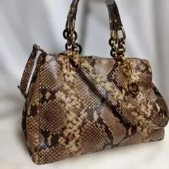 マイケル・コース　パイソン柄 ヘビ革 ショルダーバッグ