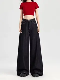 TAO ワイドレッグデニムパンツ　アメリカンヴィンテージスタイル　Sサイズ　9点