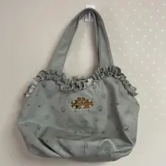 キキララ★トートバッグ サンリオ リトルツインスターズ フリル グレー 平成