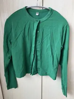 UNIQLO グリーン ボタン付きカーディガン S