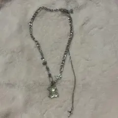 クマチャーム付きネックレス