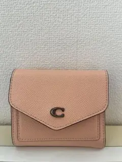 【美品】【お値下げ】COACH ピンク 三つ折り財布