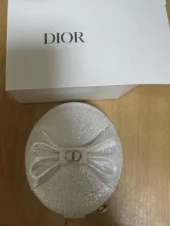 Dior ノベルティ リボン ポーチ ホワイト