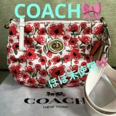 花柄 未使用 COACH コーチ ショルダーバッグ サコッシュ　スマホケース