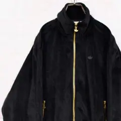 未使用 adidas トレフォイル ベロア ジャージ アディダス ブラック M