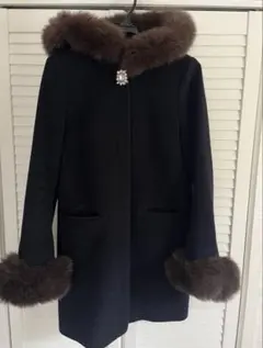 美品　Apuweiser-riche ネイビーフォックスファー5wayコート