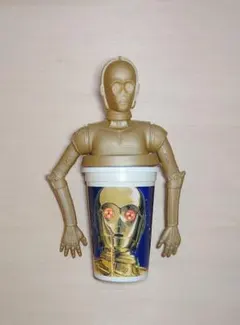 【ビンテージ】スターウォーズ　C−3PO　ＫＦＣ　ボトルフィギュア&カップ