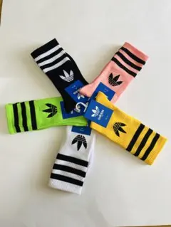 adidas ストライプソックス 5足セット未使用　人気メンズ　レディース