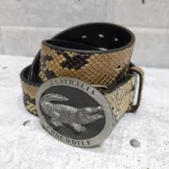 00s archive y2k crocodile python belt