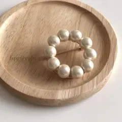 コットンパールブローチ シンプル 入学式 セレモニースーツ