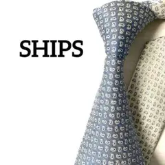 シップス　SHIPS ネクタイ　ペイズリー　ドット　ライトブルーのサムネイル