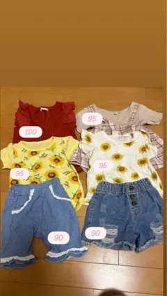 女の子半袖Tシャツ ショートパンツまとめ売りのサムネイル