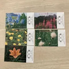 国鉄 旭川駅 記念入場券 さいはての花シリーズ 5枚セットのサムネイル