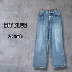 20 BIT BLUE ビットブルー ボタンフライ ワイドデニム 28のサムネイル