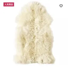 《美品》IKEA ULLERSLEV ムートン オフホワイト ラグ ふかふかのサムネイル