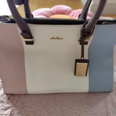 Clelia トートバッグ ピンク ホワイト ブルー
