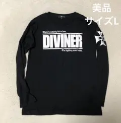 00s Y2K スカル ロンTお兄系　クロス　ブラック　サイズL 美品のサムネイル