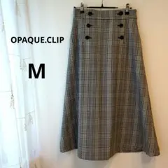 OPAQUE.CLIP チェック柄ロングスカート M