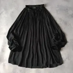 美品】De bon coer ドゥボンクール ドット 長袖ブラウス ベージュ 