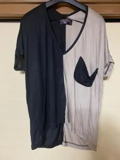 LAZISKA doll 平成ギャル 黒/ベージュ VネックTシャツ 半袖のサムネイル