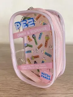 PEZ 推し活クリアポーチ　夏パンダ　ピンク
