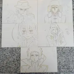 文スト　原画ポストカード　5枚セット