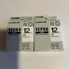 KING JIM テプラPRO テープカートリッジ 12mm 白 2個セットのサムネイル