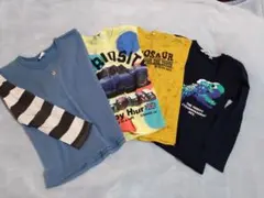 恐竜デザイン長袖カットソー4枚セット