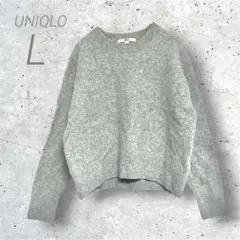 UNIQLO ユニクロ プレミアムラムクルーネックセーター L グレー ウール